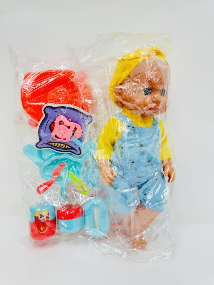 Пупс 38 см, со звуком, с аксессуарами, пьёт, писает, в/п 32,5*29*16 см