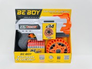 Автомат "BeBoy", 34-х зарядный барабан, 24 софт-патрона в комплекте, в/к 33*7,5*31 см